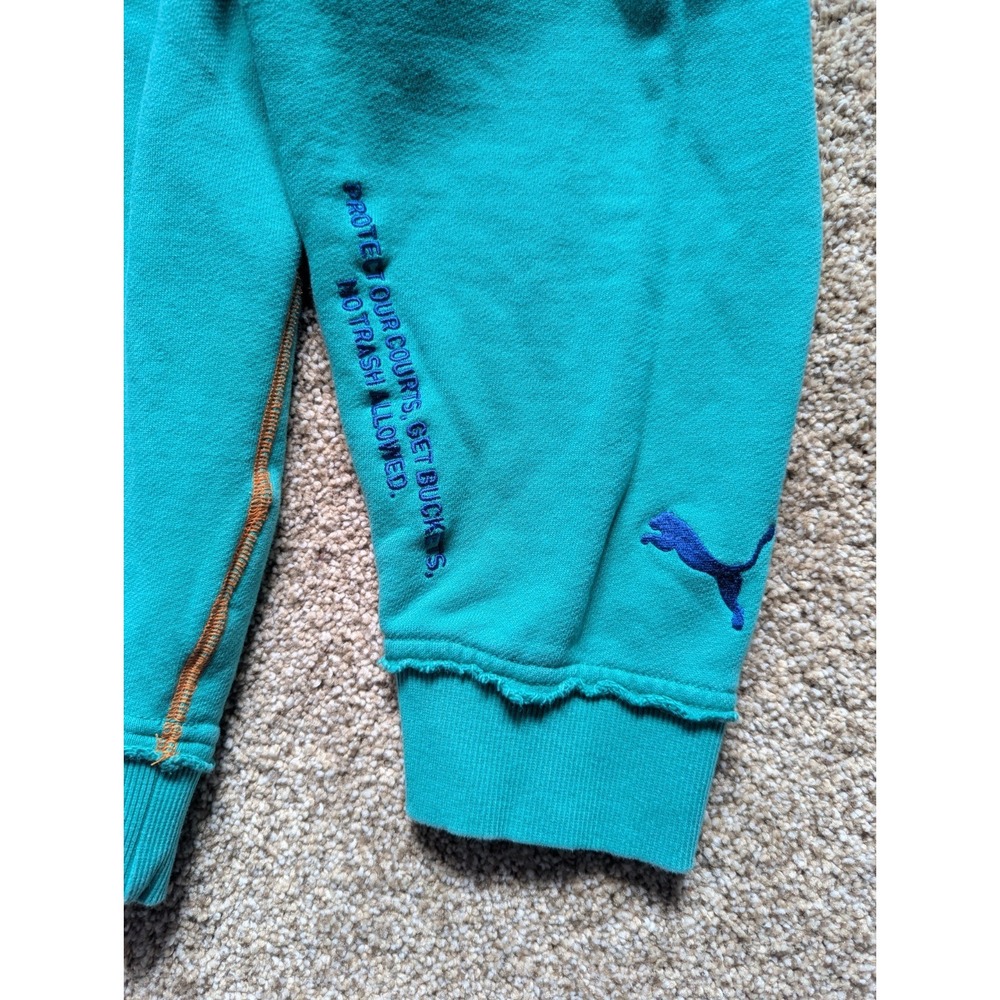 NWOT Puma Veniceball Hoodie Size XXL Mens Teal Blue Patchwork Basketball - Picture 4 of 11